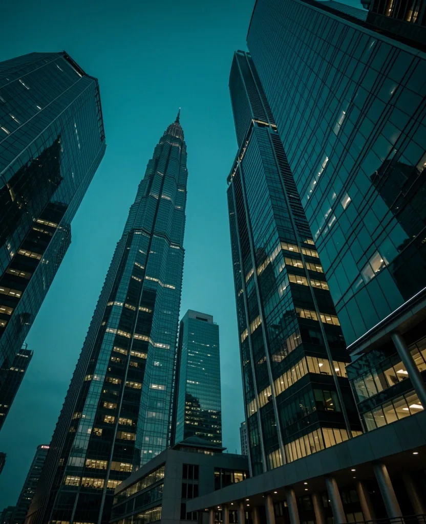 Jakarta Sudirman business district at dusk