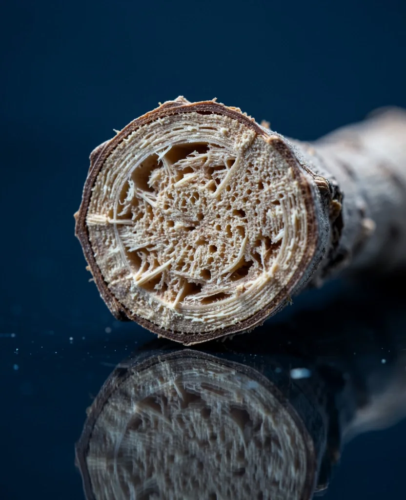 Cross-section of a botanical root specimen